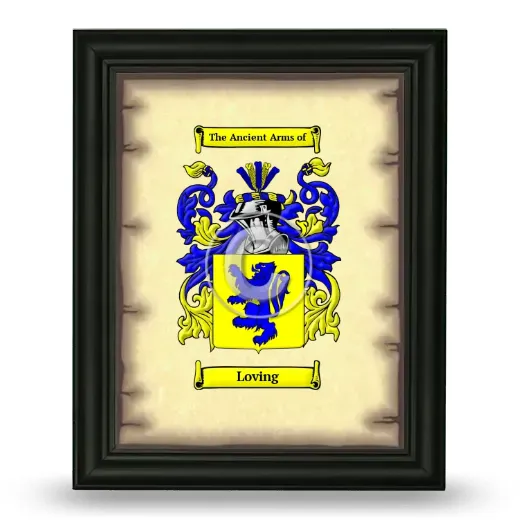 Loving Coat of Arms Framed - Black