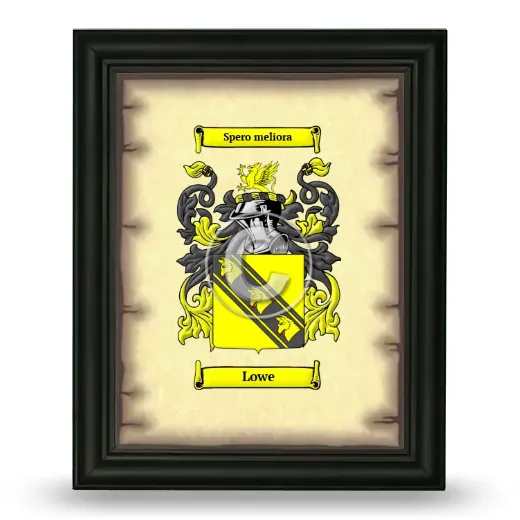 Lowe Coat of Arms Framed - Black