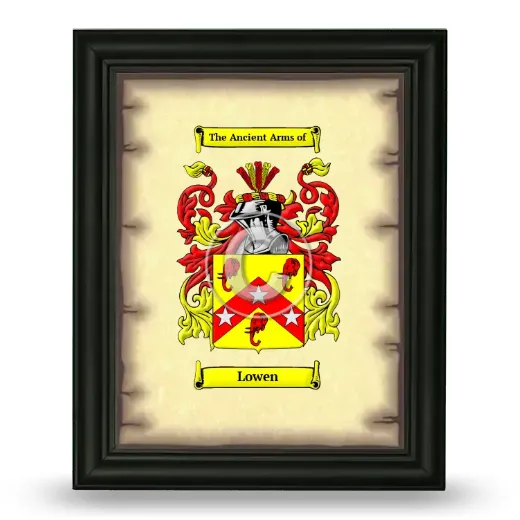 Lowen Coat of Arms Framed - Black