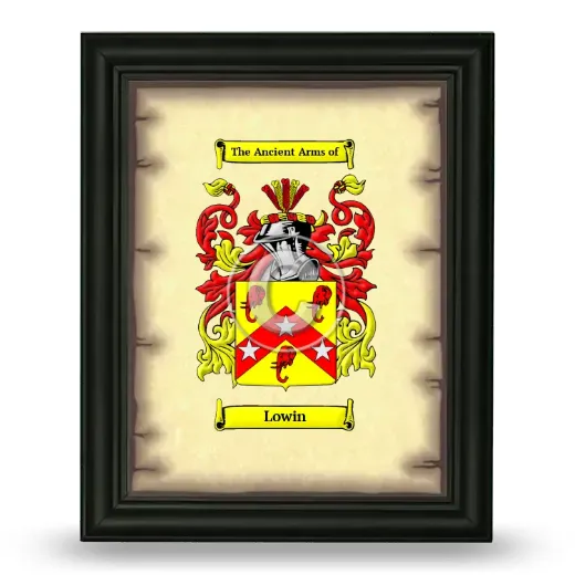 Lowin Coat of Arms Framed - Black