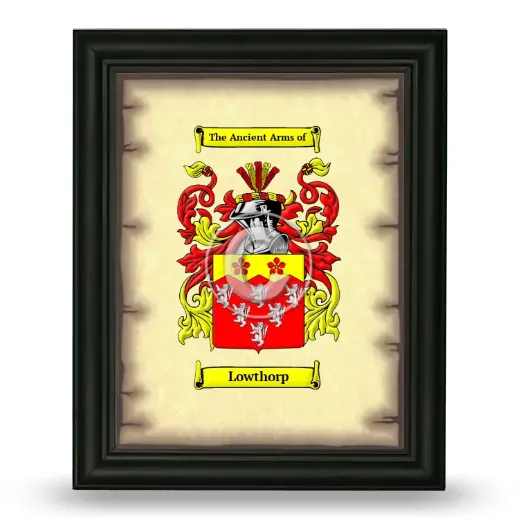 Lowthorp Coat of Arms Framed - Black