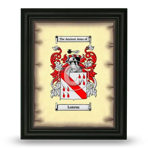 Loxem Coat of Arms Framed - Black