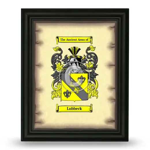 Lubbeck Coat of Arms Framed - Black