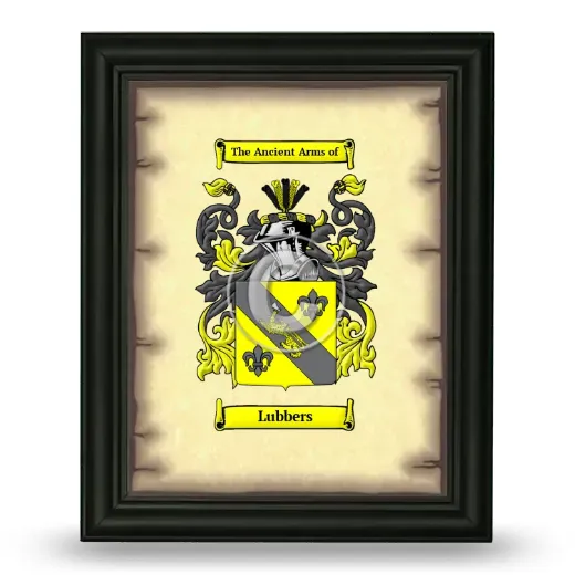 Lubbers Coat of Arms Framed - Black