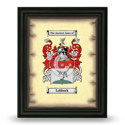 Lubbock Coat of Arms Framed - Black