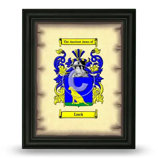 Lucà Coat of Arms Framed - Black