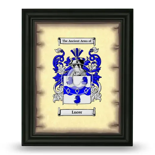 Lucer Coat of Arms Framed - Black