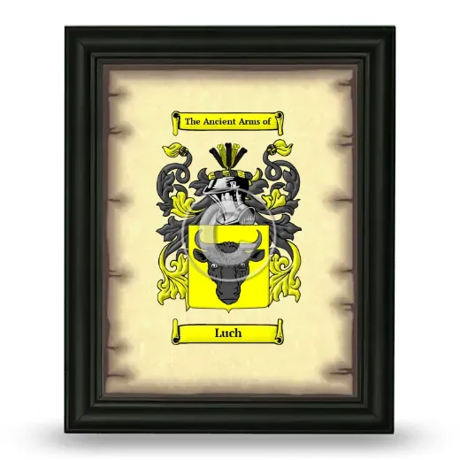 Luch Coat of Arms Framed - Black