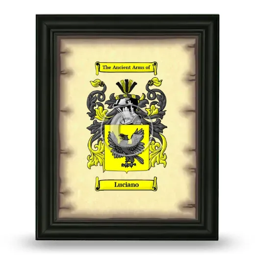 Luciano Coat of Arms Framed - Black