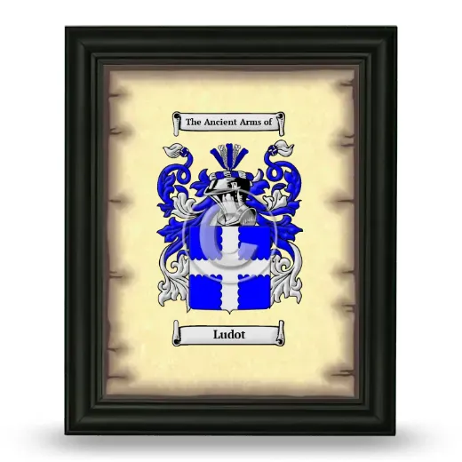 Ludot Coat of Arms Framed - Black
