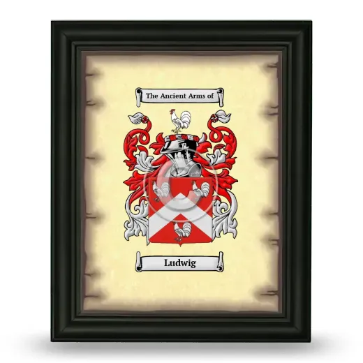 Ludwig Coat of Arms Framed - Black