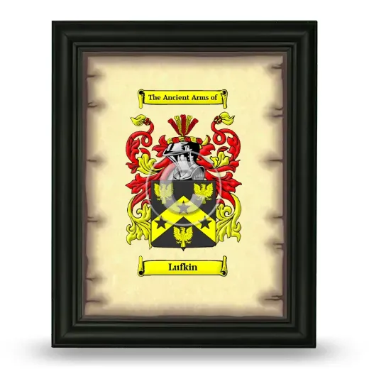 Lufkin Coat of Arms Framed - Black