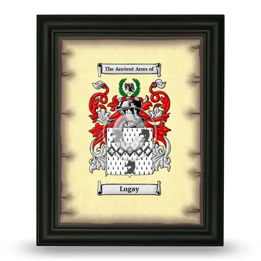 Lugay Coat of Arms Framed - Black