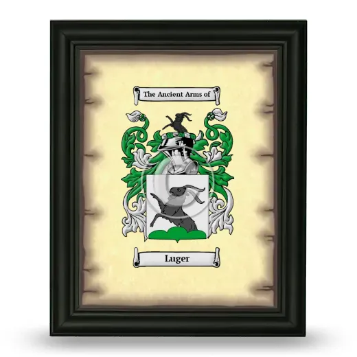 Luger Coat of Arms Framed - Black