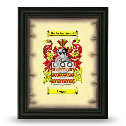 Luggat Coat of Arms Framed - Black