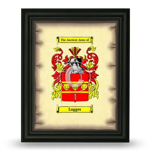 Lugger Coat of Arms Framed - Black