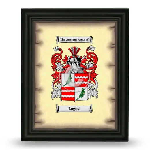 Lugosi Coat of Arms Framed - Black
