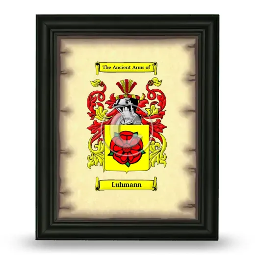 Luhmann Coat of Arms Framed - Black