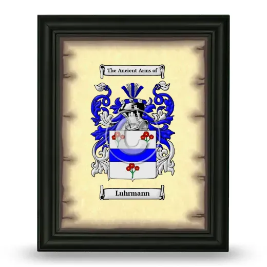 Luhrmann Coat of Arms Framed - Black