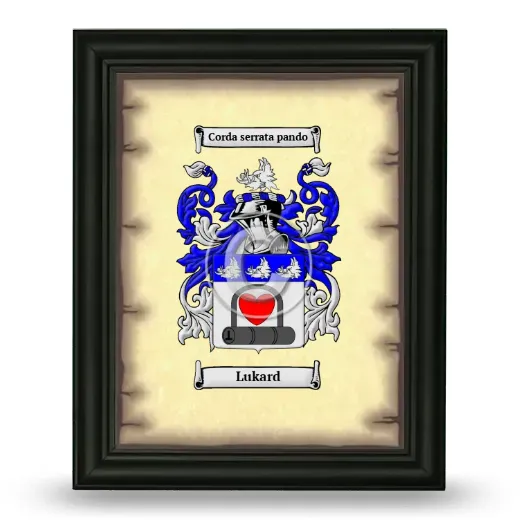 Lukard Coat of Arms Framed - Black