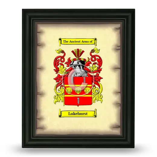 Lukehurst Coat of Arms Framed - Black