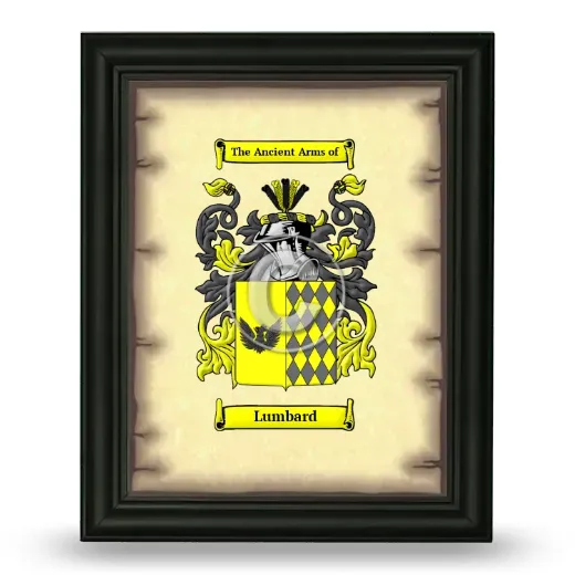Lumbard Coat of Arms Framed - Black