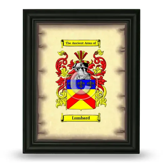 Lumbard Coat of Arms Framed - Black