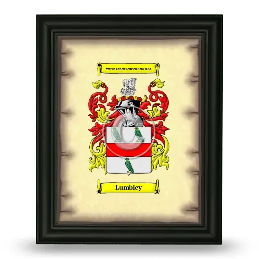 Lumbley Coat of Arms Framed - Black