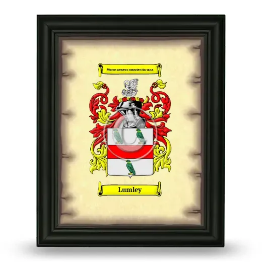 Lumley Coat of Arms Framed - Black