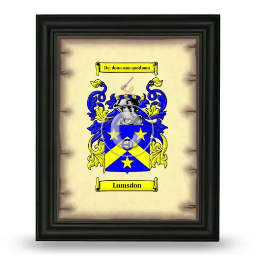 Lumsdon Coat of Arms Framed - Black