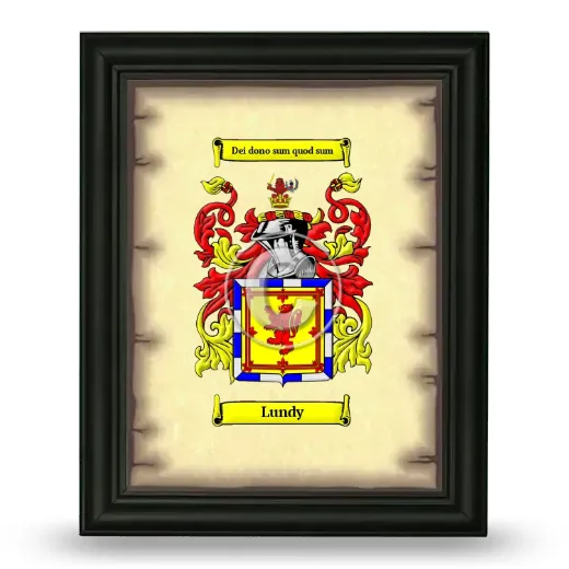 Lundy Coat of Arms Framed - Black