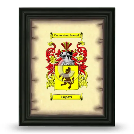 Lupati Coat of Arms Framed - Black