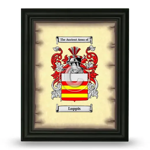 Luppis Coat of Arms Framed - Black