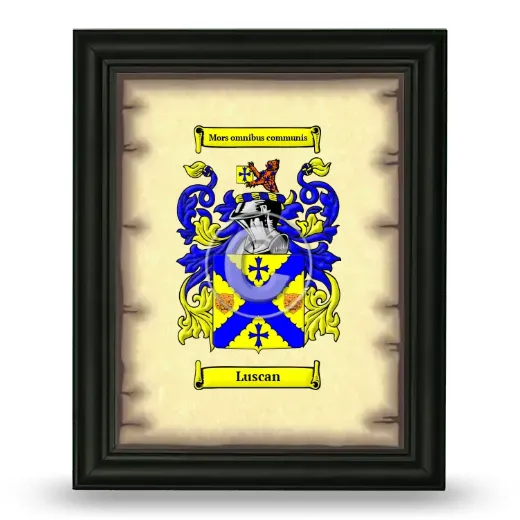 Luscan Coat of Arms Framed - Black