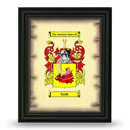 Lush Coat of Arms Framed - Black