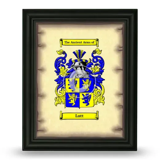 Lutt Coat of Arms Framed - Black