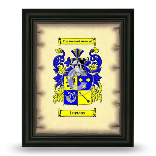 Luytens Coat of Arms Framed - Black