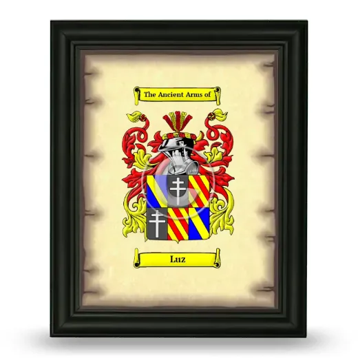 Luz Coat of Arms Framed - Black