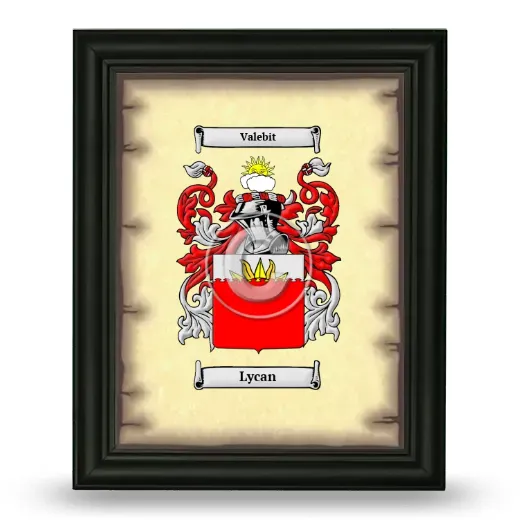 Lycan Coat of Arms Framed - Black
