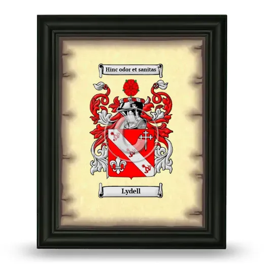 Lydell Coat of Arms Framed - Black