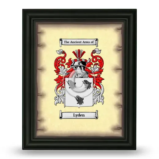 Lyden Coat of Arms Framed - Black
