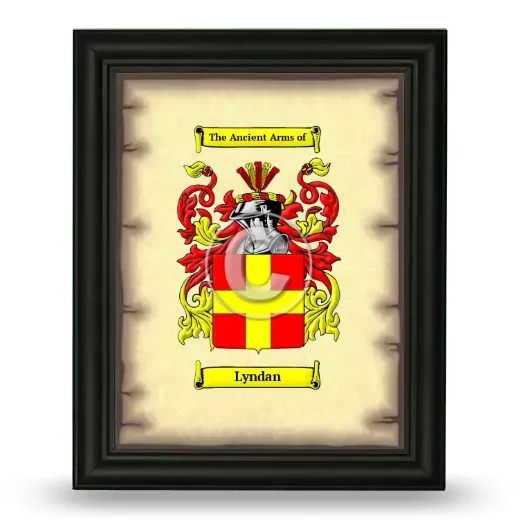 Lyndan Coat of Arms Framed - Black