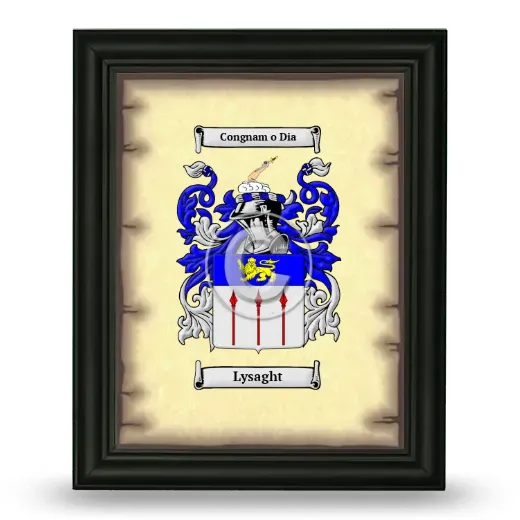Lysaght Coat of Arms Framed - Black