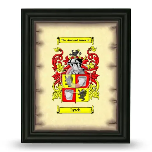 Lytch Coat of Arms Framed - Black