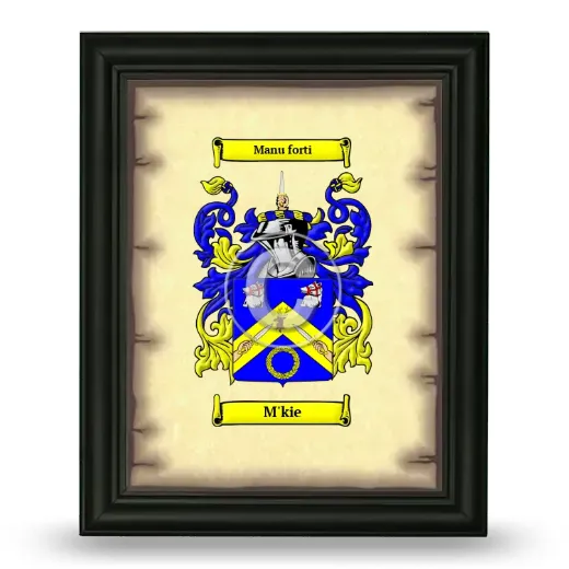 M'kie Coat of Arms Framed - Black