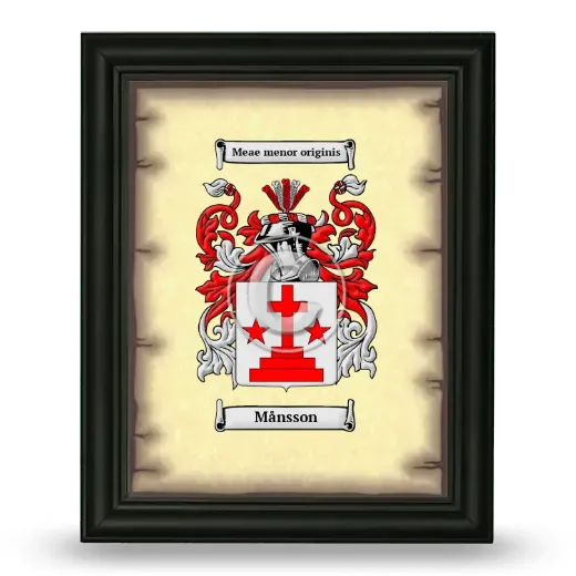 Månsson Coat of Arms Framed - Black