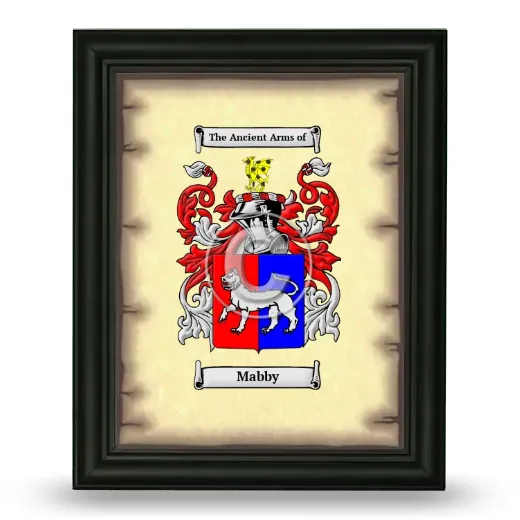 Mabby Coat of Arms Framed - Black