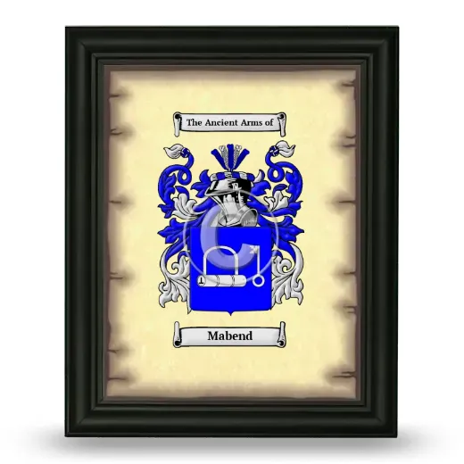 Mabend Coat of Arms Framed - Black