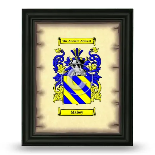 Mabey Coat of Arms Framed - Black