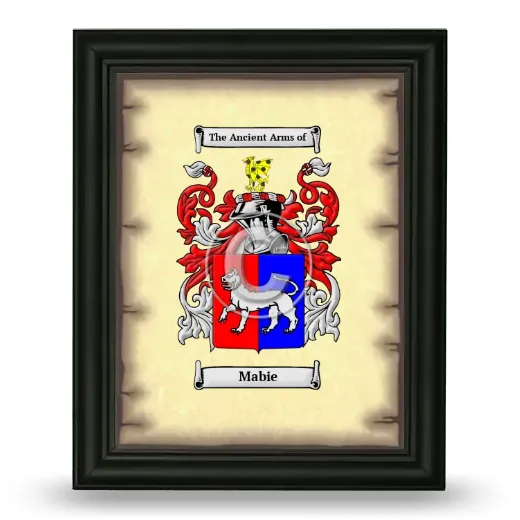 Mabie Coat of Arms Framed - Black